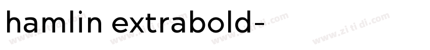 hamlin extrabold字体转换